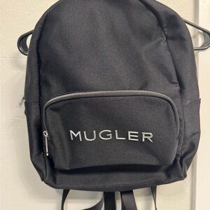 Mugler Black and Silver Backpack
